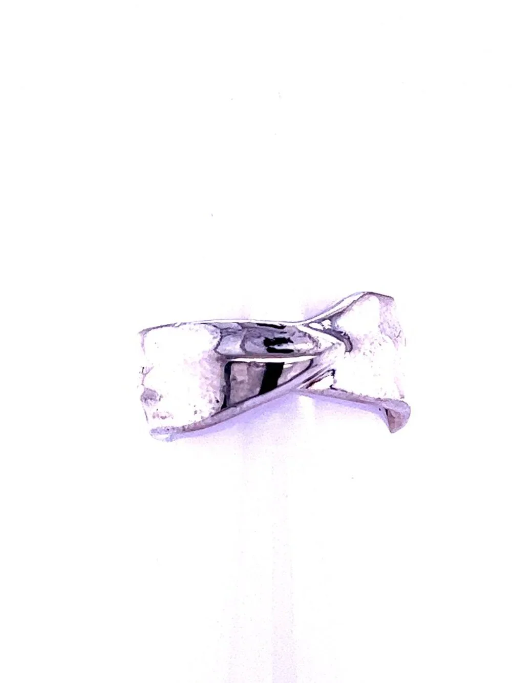 Tiffany & Co Estate Leaf Band Size 6.5 Silver 10 mm TIF501
